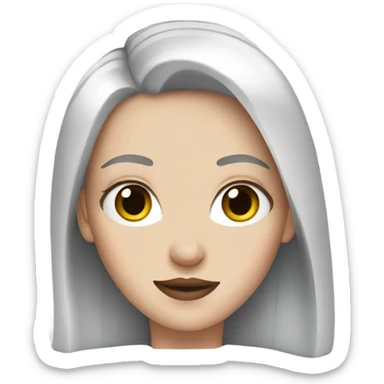 white girl with red nails sticker