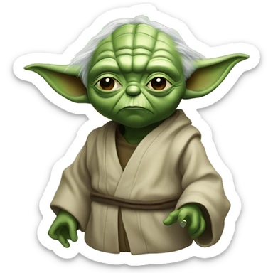 Yoda qui fume sticker