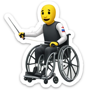 wheelchair fencing sticker