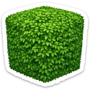 Square-shaped bush sticker
