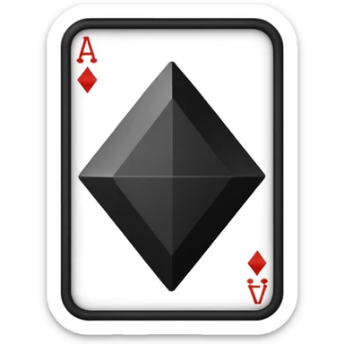 3d diamond shape matte black. diamond shape like on a playing card sticker