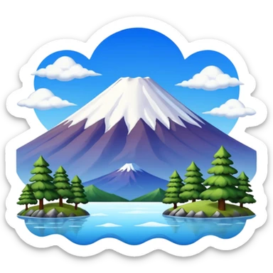 Fuji mountain sticker