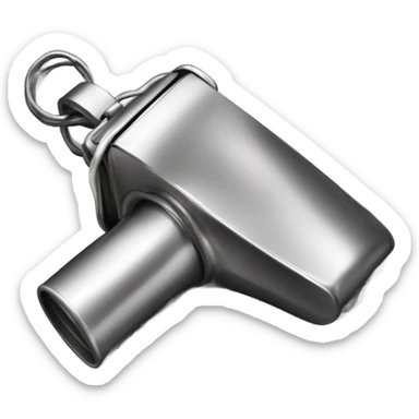 Basketball referee whistle sticker