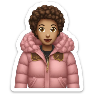gift with lv pufffer jacket sticker
