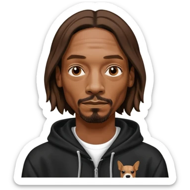 snoop dogg with black hoodie sticker