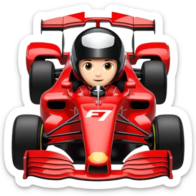 Irl f1 icon real one black and red letters F1 sticker
