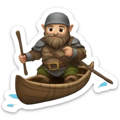 paddling dwarf sticker