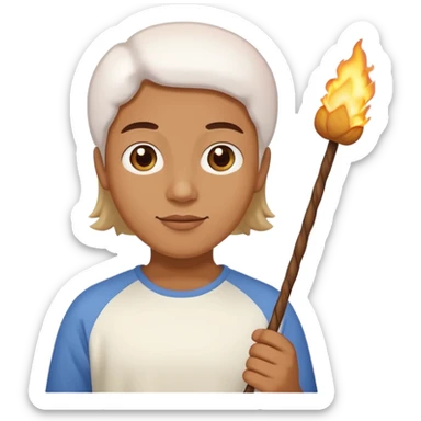 camping marshmallow stick sticker