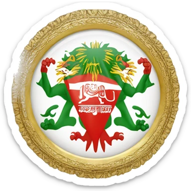 Iran flag lion sun sticker