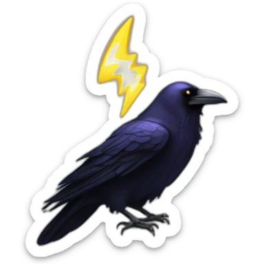 Raven  electricity sticker