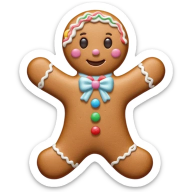 A gingerbread similar to the one on the cover of Melanie Martinez's song "Gingerbread Man". sticker