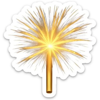 Golden firework sticker
