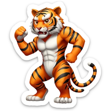 ANGRY Tiger  ful;l body sticker