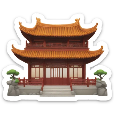 traditional Chinese architecture sticker