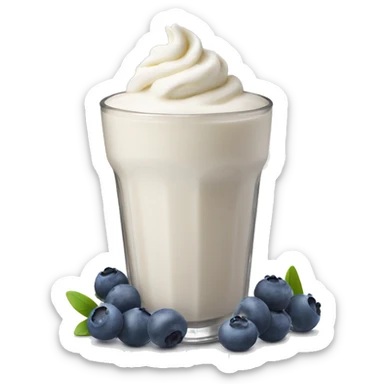Milkshake topped with blueberries  sticker