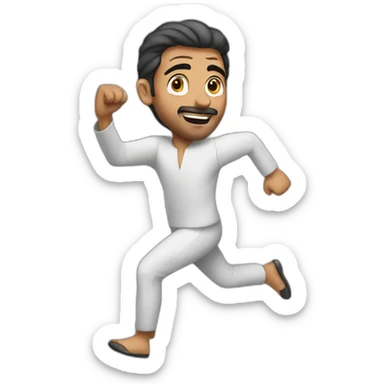 an arab man running sticker