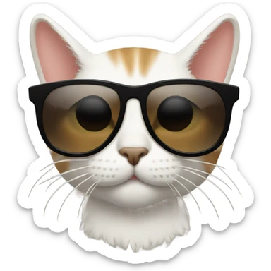 Cat with sunglasses sticker