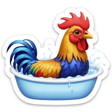 rooster bath sticker