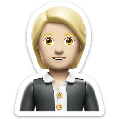 Playmobil figure with white skin and blonde hair sticker
