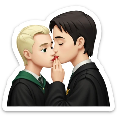 draco malfoy kissing harry potter sticker