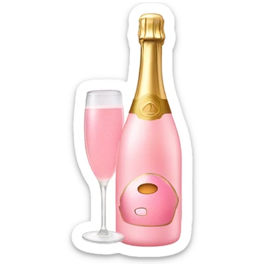 Pink champagne sticker