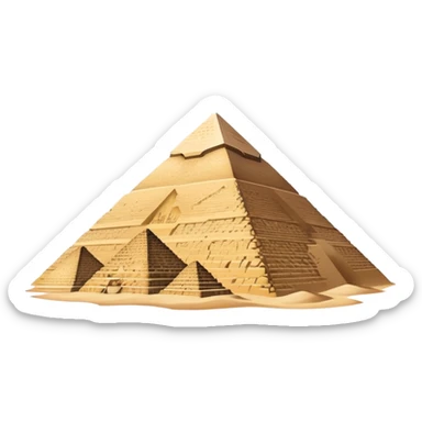 Egyptian Pyramids with muted sandy colors, not bright sticker