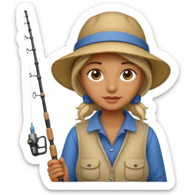 Fisher woman  sticker