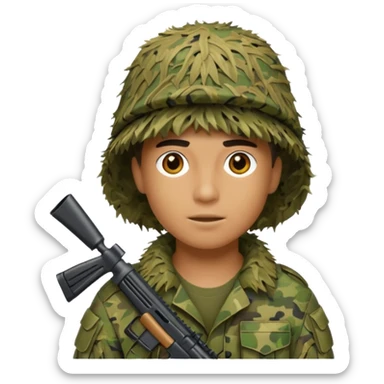 ghillie soldier sticker