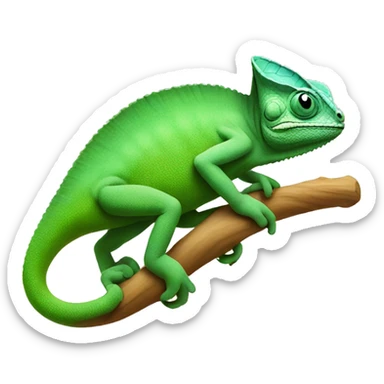 Chameleon playing cards sticker