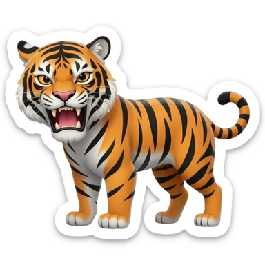 angry tiger sticker