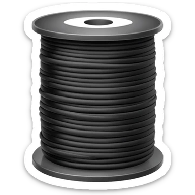 spool of black filament sticker