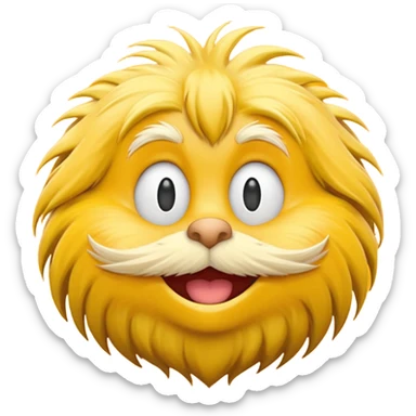 Lorax smiley face standard emoji sticker
