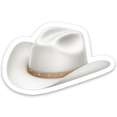 white cowboy hat sticker