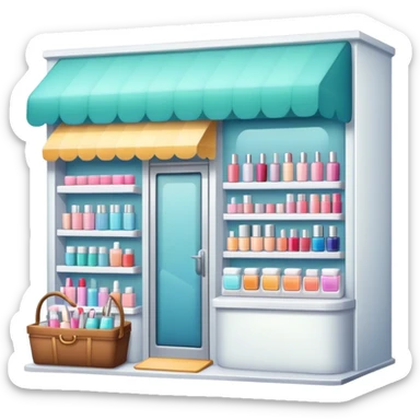 store with cosmetic sticker