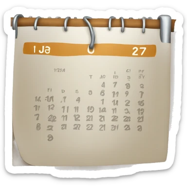 A calendar emoji for July 15 sticker