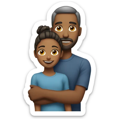 A father with his daughter  sticker