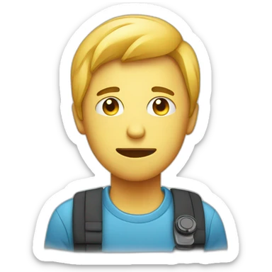 person social media addiction phone sticker