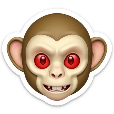 monkey vampire with mask on sticker