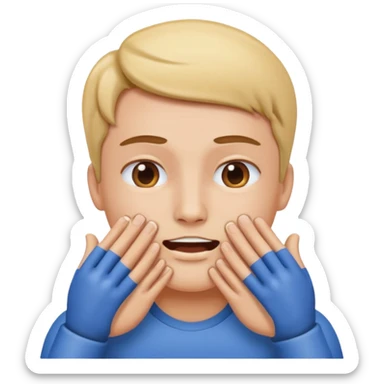 generate an emoticon Massage the masseter muscles sticker