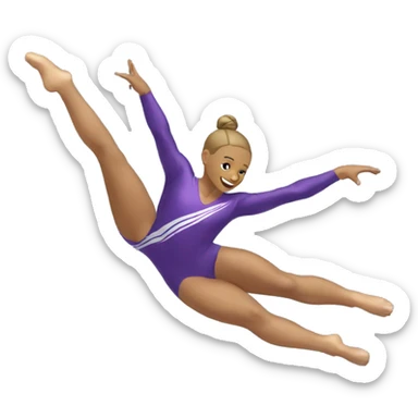 Gymnast falling sticker