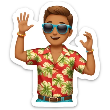 Vacation, sunset and dancing  sticker