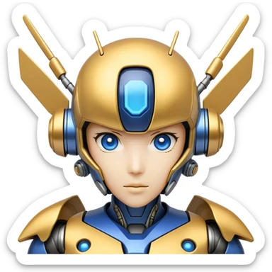 Futuristic Anime-styled Medabots Metabee Metabī メタビー sticker