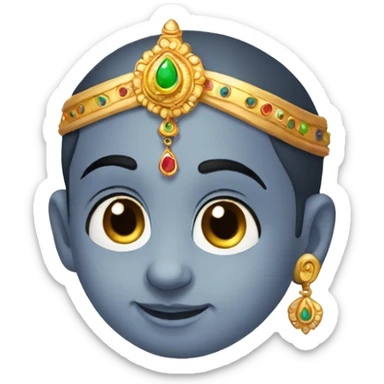 Little krishna with cute eyes sticker