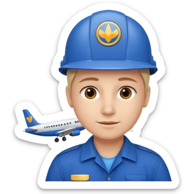 AIRPORT ENGINEER WITHOUT SAFETY HELMET sticker
