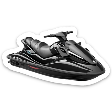 Moto de agua negra sticker