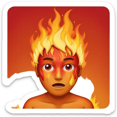 Spontaneous human combustion sticker