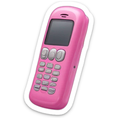 Pink clamshell flip-phone sticker