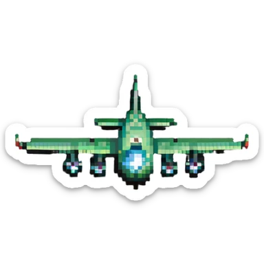 Jet airplane sticker