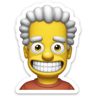 bart simpsons as a kid from the tv series "the simpsons" smiling sticker