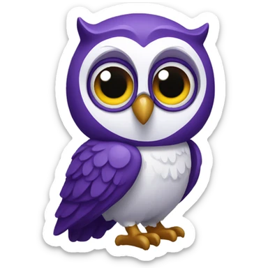 purple owl sticker